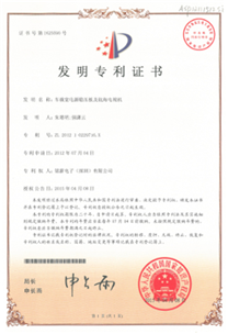Patent certificate